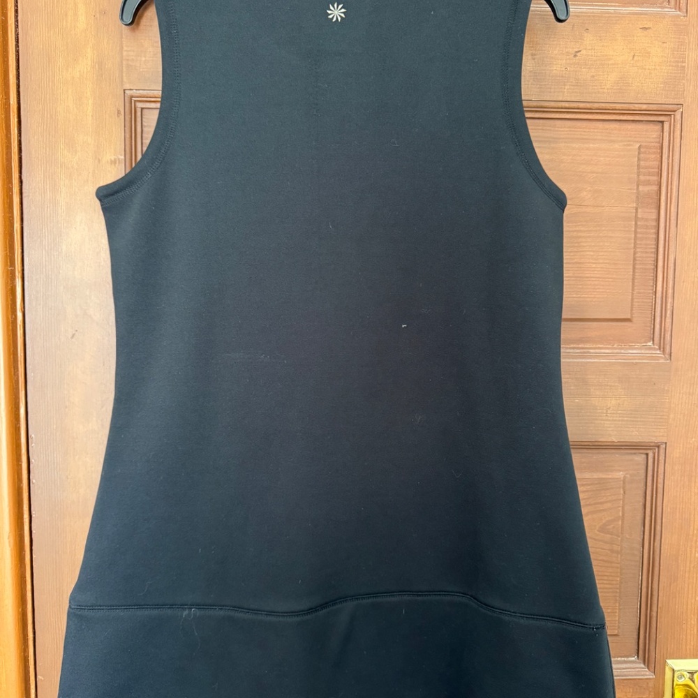Athleta Black Sleeveless Tunic Dress Fleece Lined, Black, MP - Picture 5 of 8